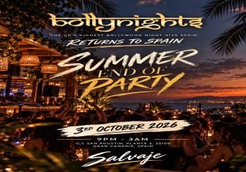 Bollynights - End of Summer Party. RETURNS TO SPAIN